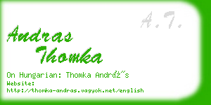 andras thomka business card